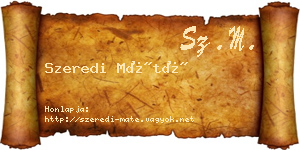 Szeredi Máté névjegykártya
